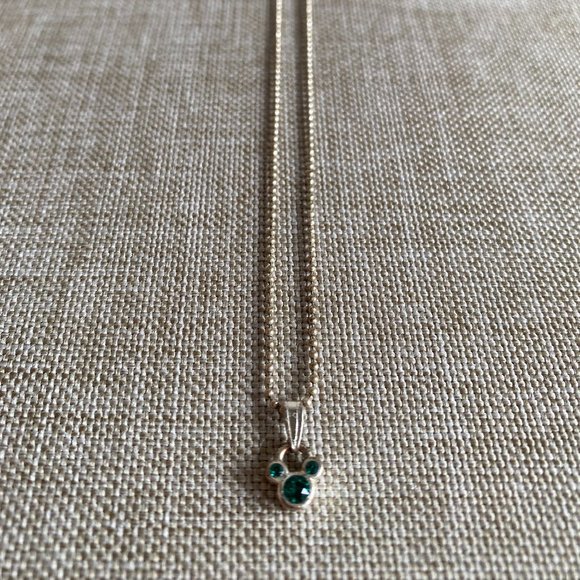 Emerald Mickey Mouse Necklace - Picture 1 of 2